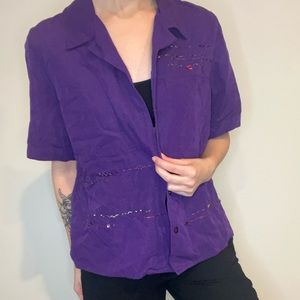 Super cute purple koret top would look AMAZING cropped.